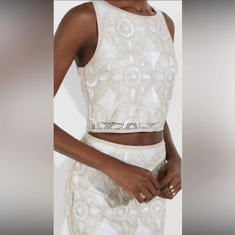 NWT Express Two-Piece Sequined Set - Picture 2 of 16